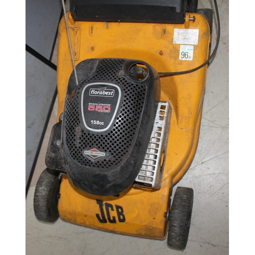 18 - JCB FLORABEST PETROL LAWNMOWER WITH BRIGGS AND STRATTON 550 ENGINE. WE HAVE A VIDEO OF THIS RUNNING ... 