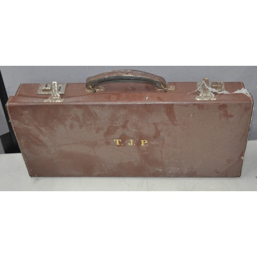 27 - TIN TRUNK, SUITCASES AND VARIOUS BAGS