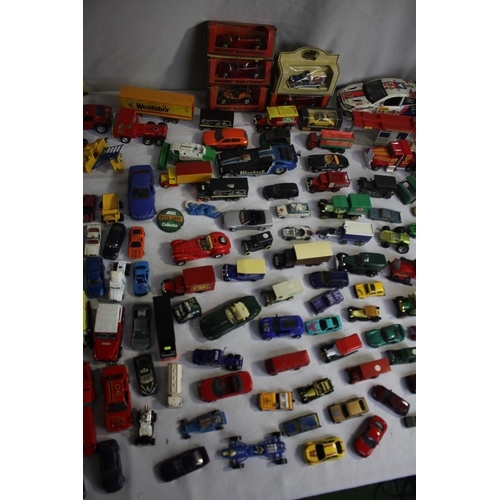 63 - CRATE OF DIECAST MODELS INCLUDING TONKA AND CORGI