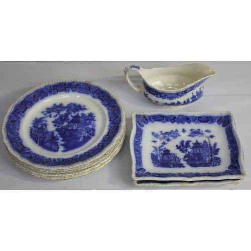 77 - BLUE AND WHITE PART DINNER SERVICE