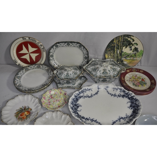 79 - BOX OF MISCELLANEOUS CHINA - PLATES, ETC