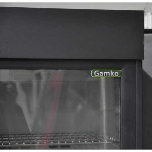 84 - GAMKO DOUBLE DOOR UPRIGHT DISPLAY FRIDGE