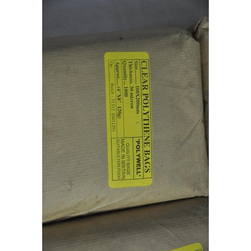 94 - 4 x 1,000 CLEAR POLYTHENE BAGS & 2 x 1000 EXCEL 100 x 152mm POLYTHENE BAGS