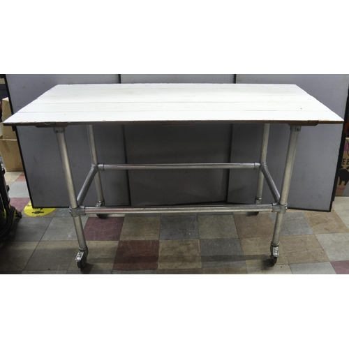 95 - 1M80CM x 44cm SCAFFOLD FRAME TABLE - HEIGHT 1M 6CM