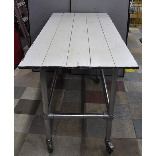 95 - 1M80CM x 44cm SCAFFOLD FRAME TABLE - HEIGHT 1M 6CM