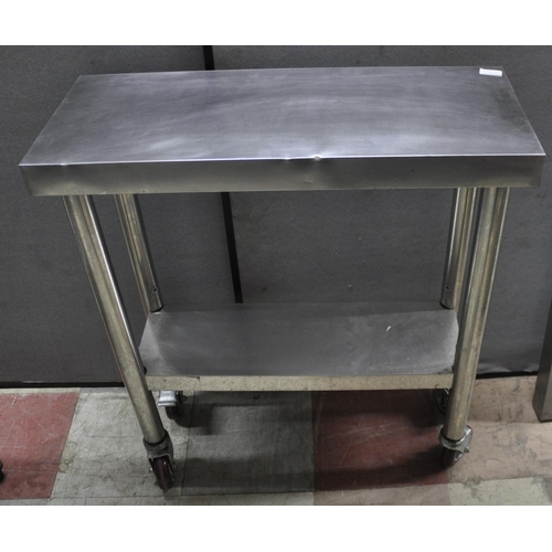 102 - NARROW STAINLESS STEEL TROLLEY 20