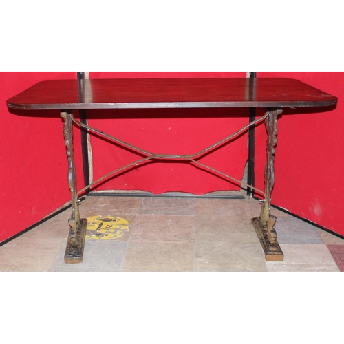 122 - CAST IRON PUB TABLE