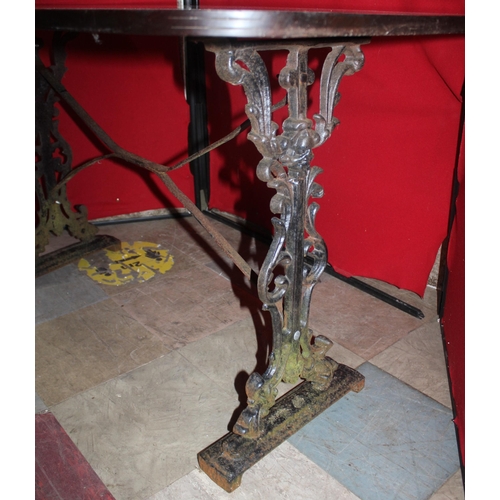 122 - CAST IRON PUB TABLE