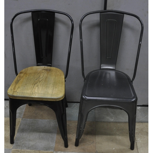 125 - 6 METAL FRAME CHAIRS