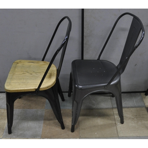 125 - 6 METAL FRAME CHAIRS