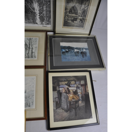 129 - VARIOUS FRAMED PICTURES AND PRINTS