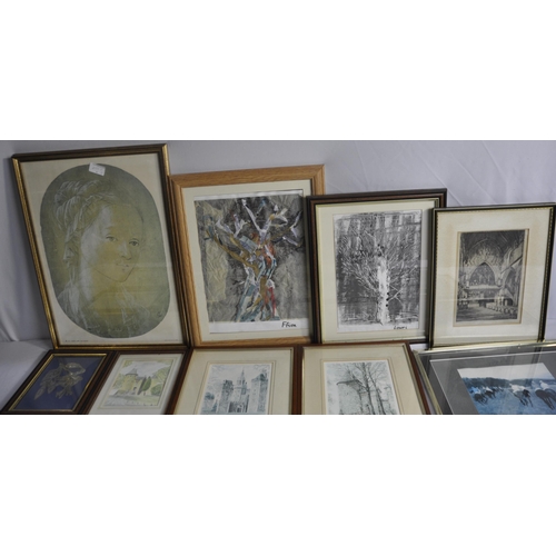 129 - VARIOUS FRAMED PICTURES AND PRINTS