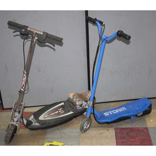 146 - 4 ELECTRIC SCOOTERS - NO CHARGERS