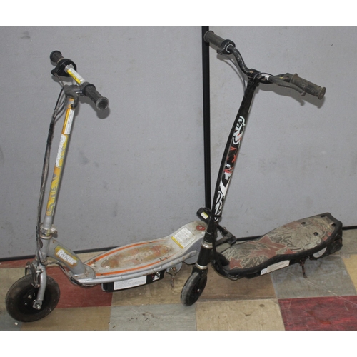 146 - 4 ELECTRIC SCOOTERS - NO CHARGERS