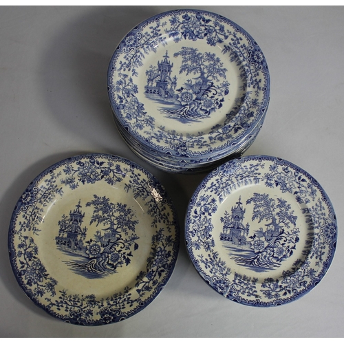 173 - BLUE AND WHITE CHINA INCLUDING PART DINNER SERVICE