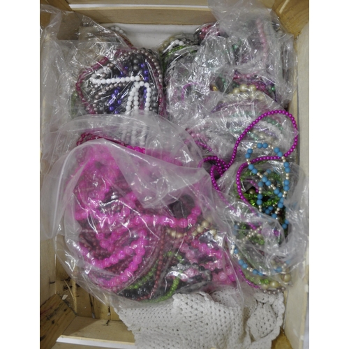 201 - 5 CRATES OF COSTUME JEWELLERY