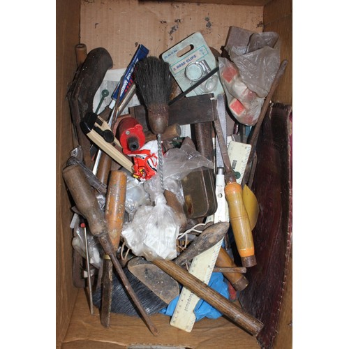 233 - BOX OF OLD TOOLS