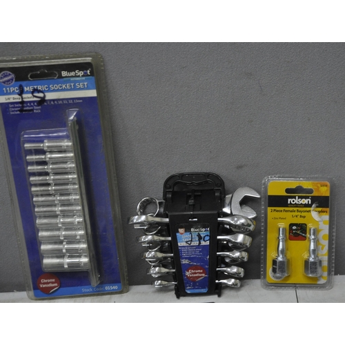 281 - VARIOUS SOCKET SPANNER AND EXTENSION BAR SETS