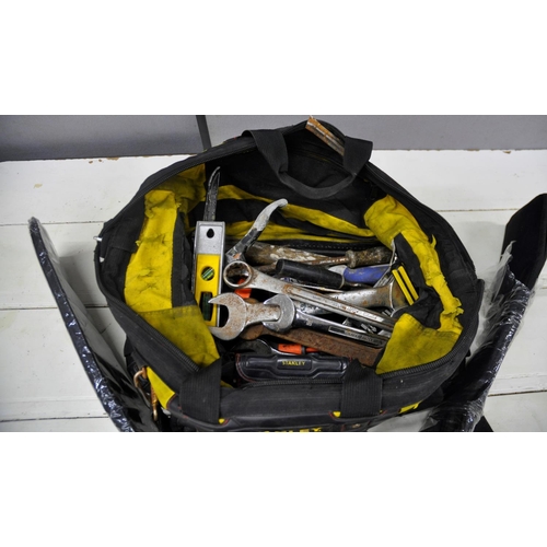 309 - STANEY FATMAX TOOL BAG WITH TOOLS & NEW FATMAX XL CARRIER