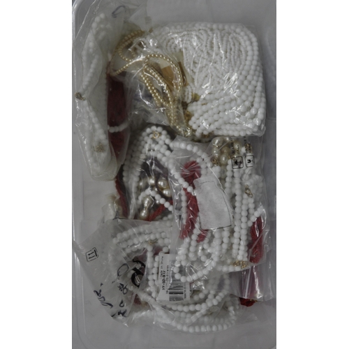 316 - 4 PLASTIC BOXES BEADED NECKLACES