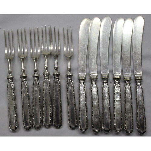 327 - SMALL BOX OF CUTLERY INCLUDING SILVER