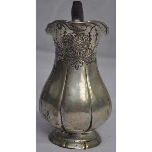 331 - SILVER JUG WITH EBONY HANDLE