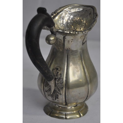 331 - SILVER JUG WITH EBONY HANDLE