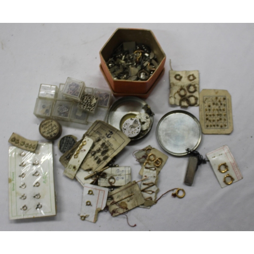 334 - VARIOUS WATCHES, WATCH PARTS, AND JEWELLERY REPAIR PARTS