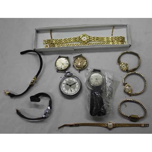 334 - VARIOUS WATCHES, WATCH PARTS, AND JEWELLERY REPAIR PARTS