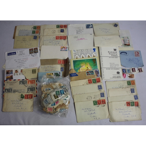 337 - TIN OF STAMPS AND POSTCARDS