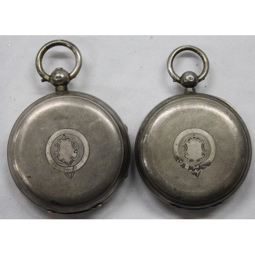 349 - 2 SILVER POCKET WATCHES - KAY WORCESTER SB AND J W BENSON THE LUDGATE GROSS WEIGHT 304g