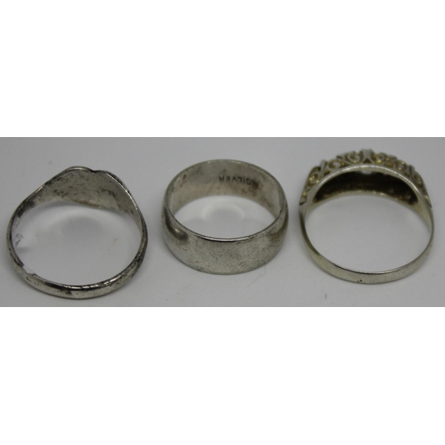 359 - 3 RINGS - ALL MARKED SILVER (8.2g)