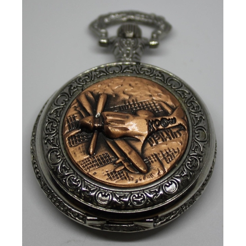 376 - 3 MODERN POCKET WATCHES IN ROUND BOX