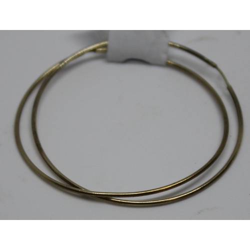 386 - HOOP EARRINGS - MARKED 9ct (0.7g)