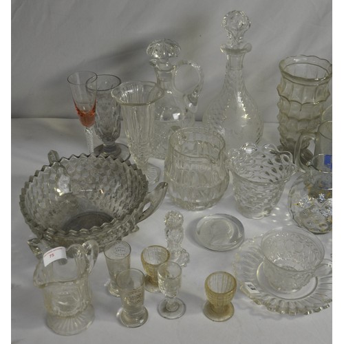 75 - QUANTITY GLASSWARE ETC