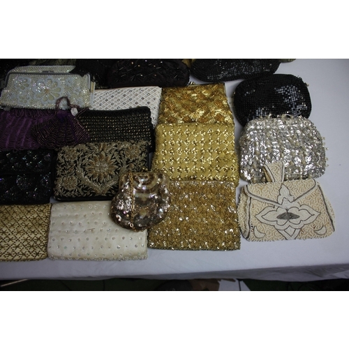 193 - BOX OF VINTAGE HANDBAGS