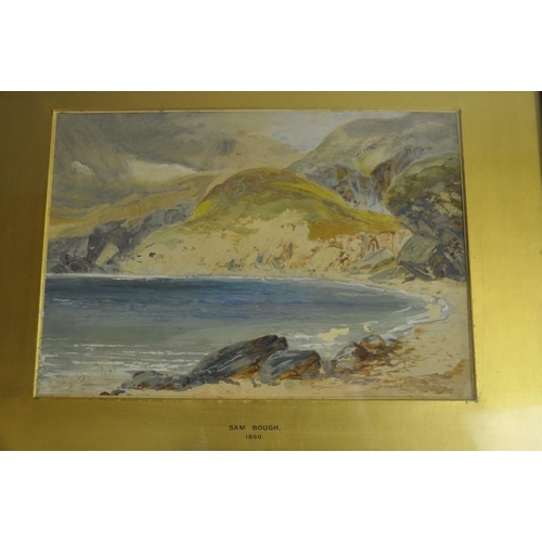 265 - 2 FRAMED WATERCOLOURS AND 2 FRAMED OILS - 1 WATERCOLOUR OF MOUNTAINS AND LAKE BY WR SAWYER 1911, 1 W... 