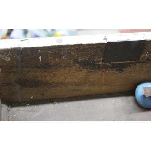 254 - PAINTED PINE 2 OVER 3, 5-DRAWER CHEST