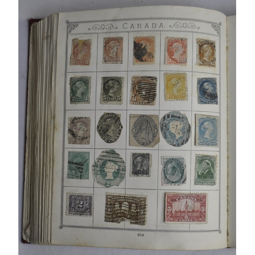 256 - STAMP ALBUM AND STAMPS INCLUDING PENNY BLACK AND PENNY RED