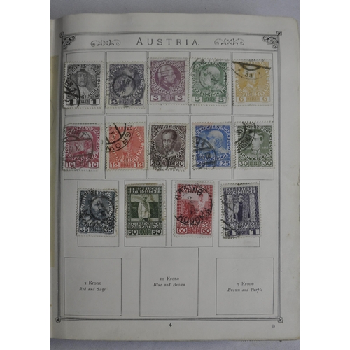 256 - STAMP ALBUM AND STAMPS INCLUDING PENNY BLACK AND PENNY RED