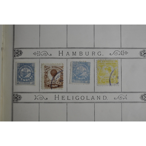 256 - STAMP ALBUM AND STAMPS INCLUDING PENNY BLACK AND PENNY RED