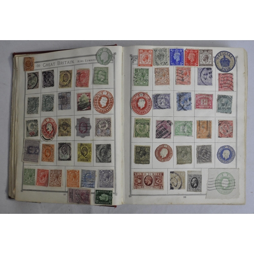 256 - STAMP ALBUM AND STAMPS INCLUDING PENNY BLACK AND PENNY RED