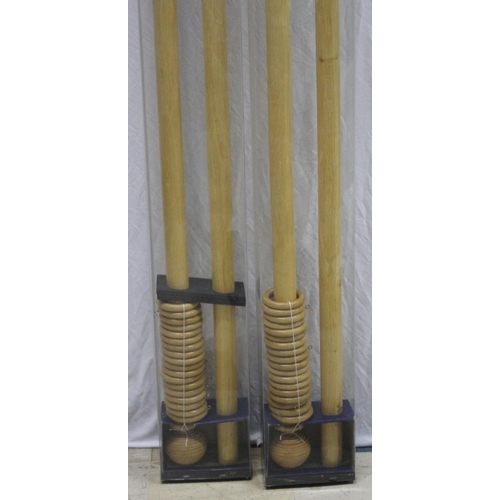 1 - 3 HOMESTYLE QUEENSWOOD CORBY RANGE WOODEN CURTAIN POLES - 2 x 3m NATURAL AND 1 x 2.4m WALNUT