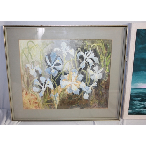 35 - FRAMED OIL ON CANVAS, WATERCOLOUR PAULINE FAIRDOUGH AND 2 WATERCOLOURS/PRINTS WILLIAM FLINT -  ... 