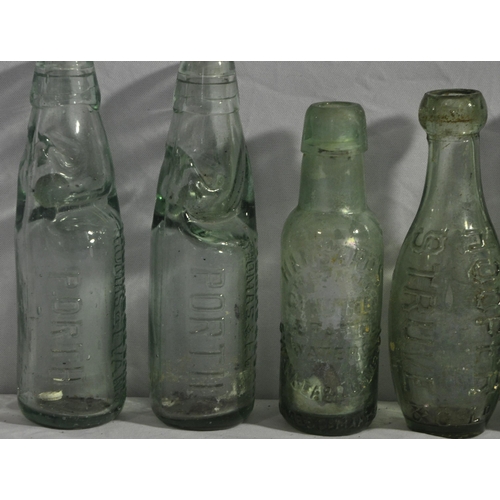 53 - GLASS POP BOTTLES INCLUDING THOMAS AND EVANS PORTH, R.V.BIES CO LTD PONTYPRIDD, ETC