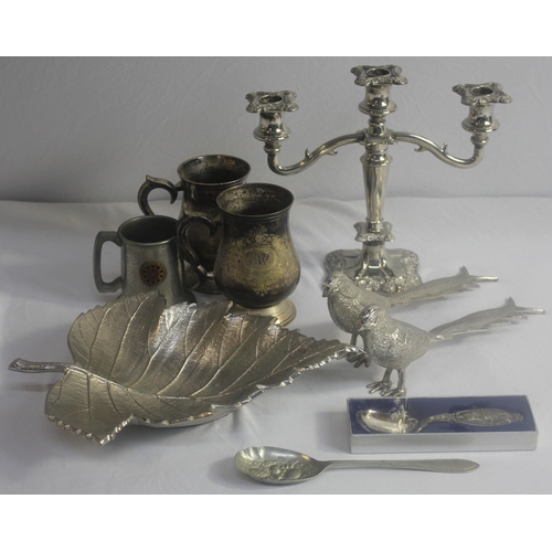 74 - VARIOUS SILVER PLATED ITEMS