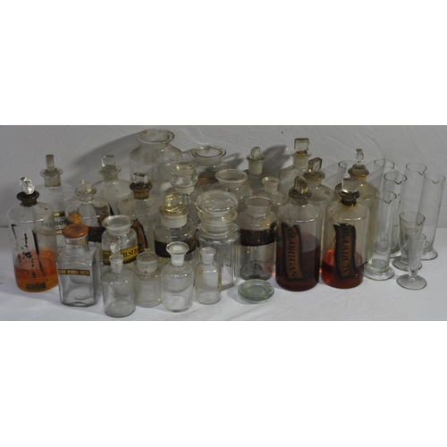 76 - CHEMIST APOTHECARY BOTTLES, ETC