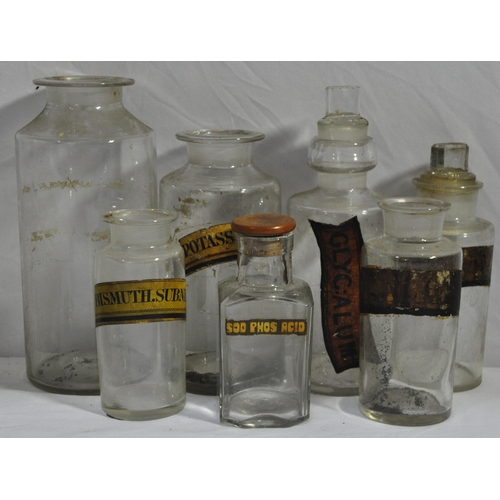 76 - CHEMIST APOTHECARY BOTTLES, ETC