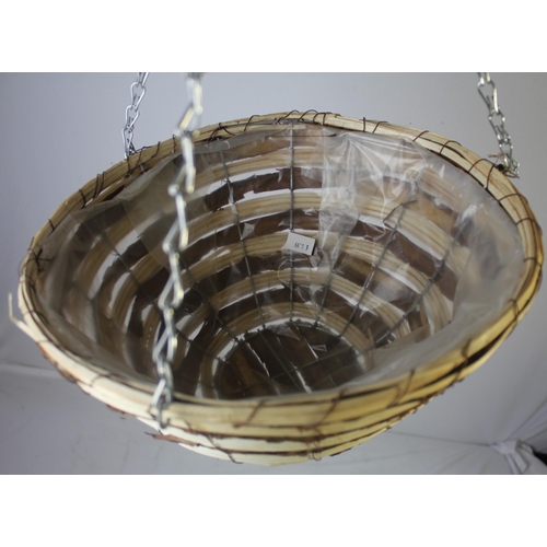 84 - 12 WICKER HANGING BASKETS - OPTION OF 84A