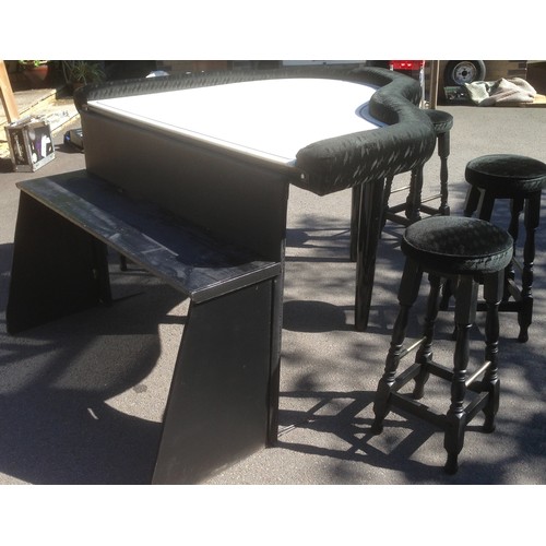 86 - MOBILE PIANO BAR WITH CORIAN TABLE TOP AND SHELF FOR ELECTRIC KEYBOARD.  IT COMPLETELY DISMANTLES AN... 